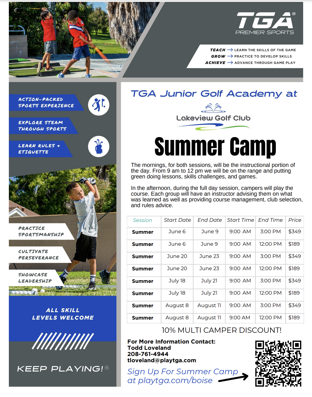 TGA Summer Camp Lakeview Golf Club